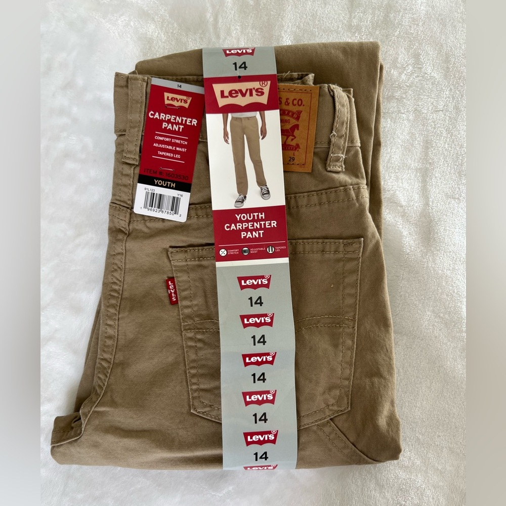 Levi's Youth Carpenter Pants in Tan